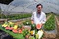 The Agriculture, Fisheries and Conservation Department (AFCD) will hold the Local Organic Watermelon Festival at Tai Po Farmers' Market on July 1 and 2. Photo shows the Agricultural Officer (Horticulture) of the AFCD, Dr Chen Yi-min, introducing varieties of watermelon and local specialty crops to be highlighted at the festival.