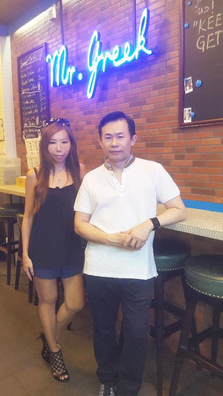 Canadian restaurant chain Mr. Greek announced today (August 9) that it has opened its first restaurant in Hong Kong, using the city as a regional base to commence its Asian expansion. Pictured are the Marketing and Store Development Director, Ms Alycia Tang (left), and the Managing Director, Mr Man Tang.