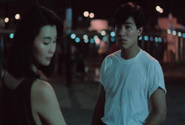 A film still of "As Tears Go By" (1988).