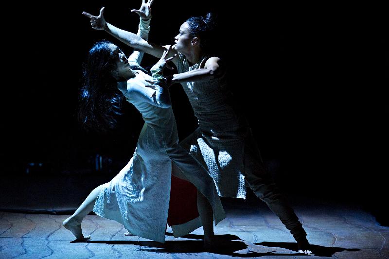 「新視野藝術節」閉幕節目由英國艾甘．漢舞蹈團帶來愛恨交纏滌盪心靈的《輪》，以精湛舞藝和高能量張力，震懾觀眾。
