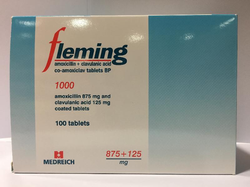 卫生署今日（十一月十四日）同意批发商回收抗生素Fleming Tablet 1g的所有批次，因其产品包装附页与注册资料不符。