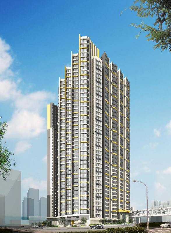 The Hong Kong Housing Authority's development project at Fat Tseung Street West attained the platinum rating in the BEAM Plus Neighbourhood Pilot-testing Project. The picture shows an artist's impression of the development.