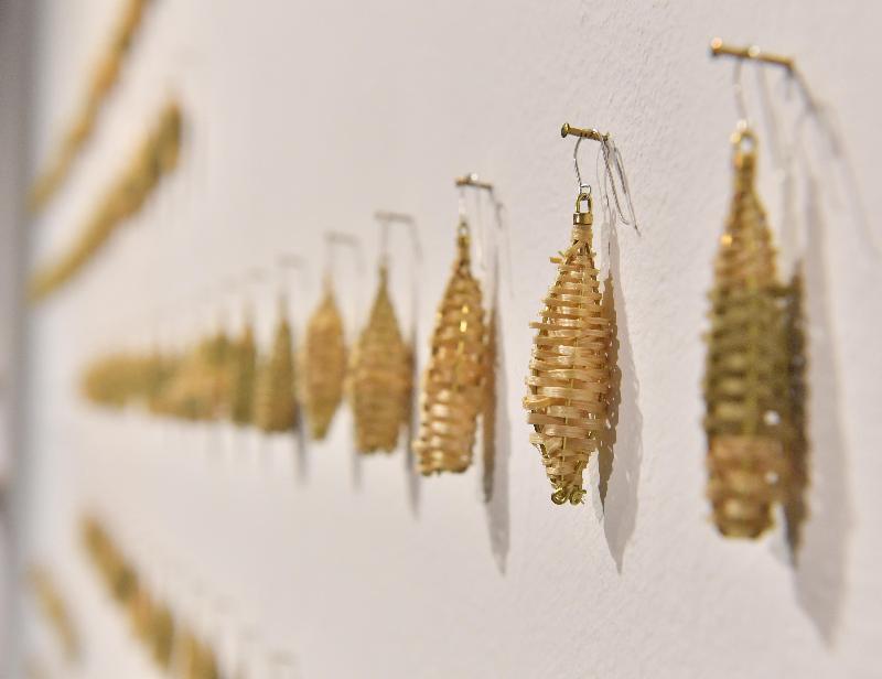 An exhibition entitled "The 6th Artists in the Neighbourhood Scheme: 9x9" will be held at the 1a space at the Cattle Depot Artist Village from tomorrow (January 20) to March 26. Photo shows the work "Bamboo earrings in process" by artist Chan Wing-sze. 