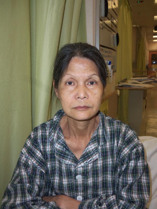 The Chinese woman is about 60 to 65 years old. She is about 1.6 metres tall and of thin build. She has a long face with yellow complexion and shoulder-length grayish-black hair. She was wearing blue denim jacket, black hooded top, grey jeans and black shoes when she was found.