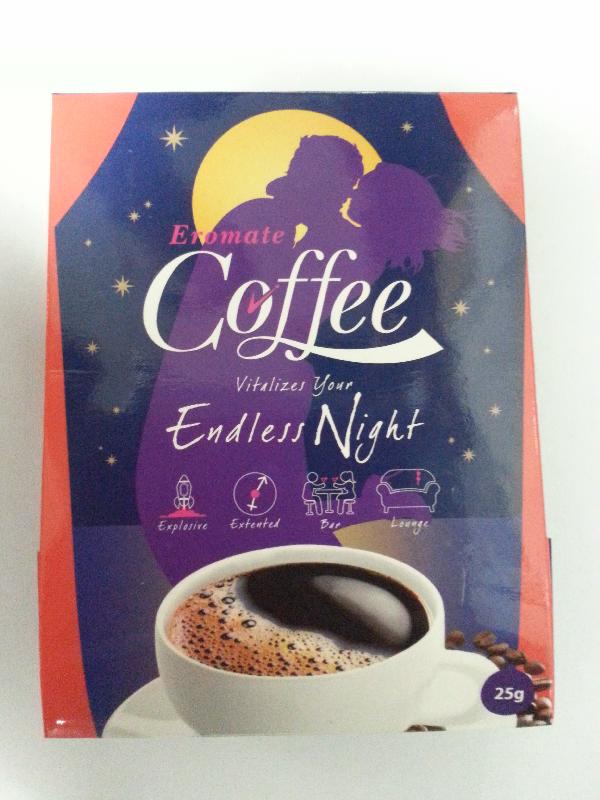 The Department of Health today (March 1) urged the public not to buy or consume Eromate Coffee as it was found to contain an undeclared drug ingredient structurally similar to a prescription drug ingredient used for erectile dysfunction.