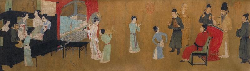 The Leisure and Cultural Services Department will hold a talk entitled "The Stories behind the Collections" on April 15 (Saturday). Photo shows "Night Revels of Han Xizai - Session 2" by Gu Hongzhong.