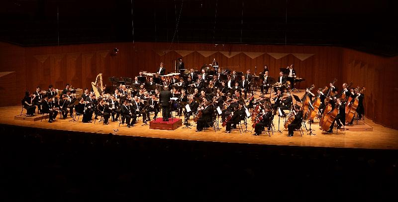 The Hong Kong Philharmonic Orchestra performs a concert in the Seoul Arts Centre in Korea today (April 16).