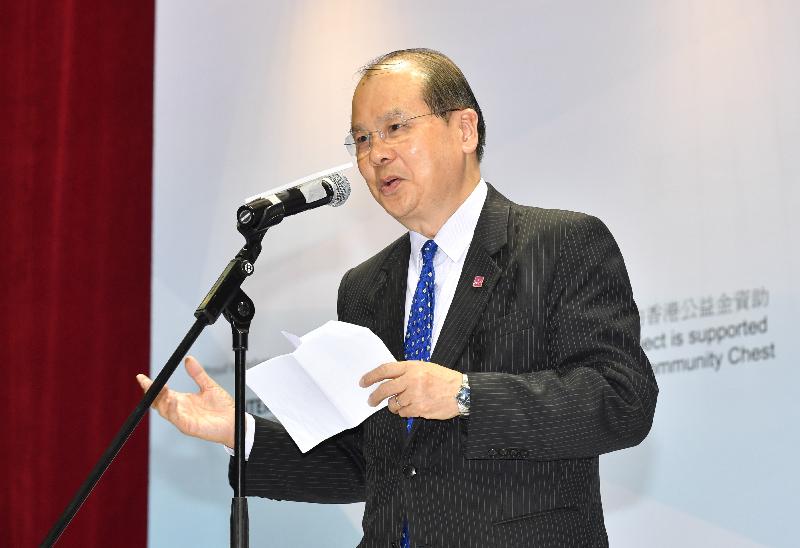 政務司司長張建宗今日（五月十一日）在香港青年獎勵計劃第95屆銀章頒獎典禮上致辭。
