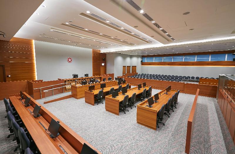 The Chief Justice of the Court of Final Appeal, Mr Geoffrey Ma Tao-li, officiated at the opening ceremony of the West Kowloon Law Courts Building today (May 12). Picture shows the mega court (Court 3) at the West Kowloon Magistrates' Courts.