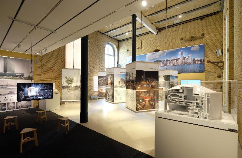 The Hong Kong Economic and Trade Office, Berlin (HKETO Berlin) is presenting the West Kowloon Cultural District (WKCD) project to a Berlin audience until July 13 through an exhibition organised in collaboration with the Aedes Architecture Forum and the WKCD Authority. Photo shows the "Constructing Culture" exhibition. 