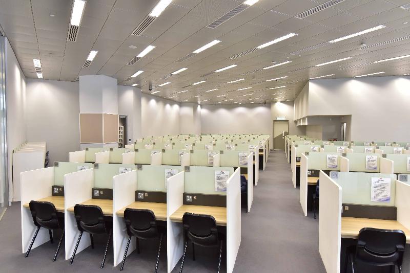 Yuen Long Public Library will open at its new location next Monday (June 19). Photo shows the students' study room with 200 seats.