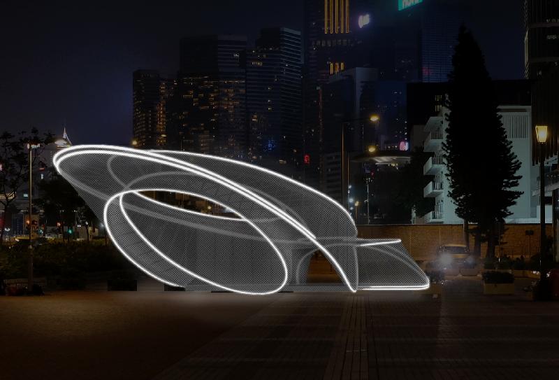 The "Hong Kong ∞ Impression" exhibition will be held from June 20 to November 30 at the City Gallery, 3 Edinburgh Place, Central. Photo shows a computer rendering of a neo-futuristic structure to be displayed at Edinburgh Place as part of the exhibition's "Playful" zone.