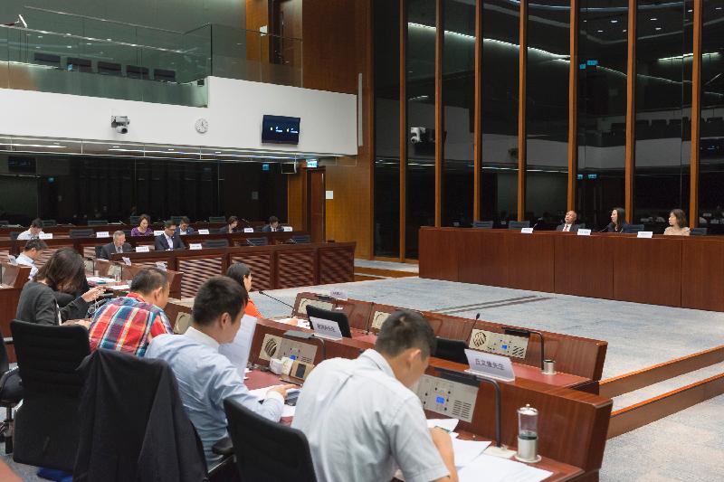 Members of the Legislative Council (LegCo) and Sha Tin District Council exchange views on matters of mutual concern at a meeting at the LegCo Complex today (June 30).