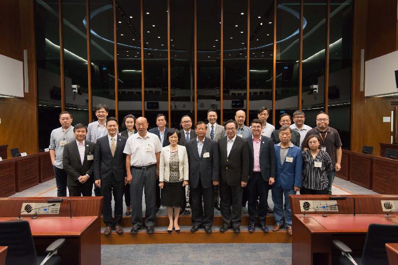 Members of the Legislative Council (LegCo) and Eastern District Council pictured after the meeting held at the LegCo Complex this morning (July 14). 