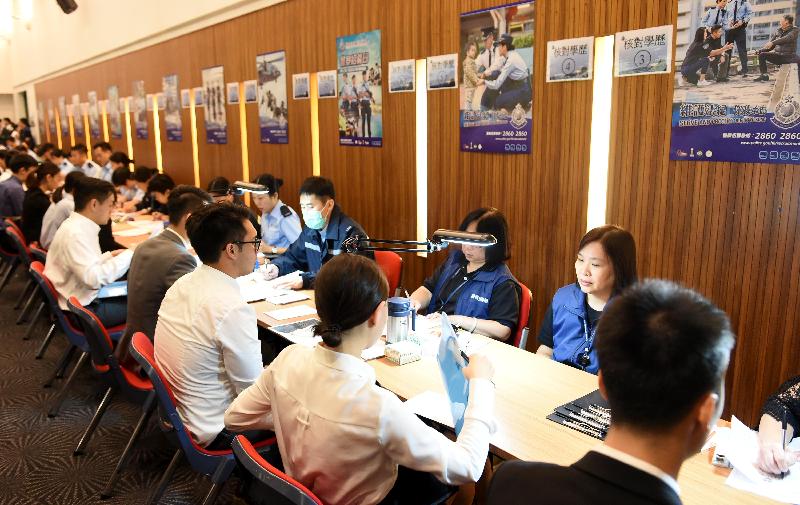 The Police Recruitment Day provides one-stop service to applicants, including initial screening and group interview.