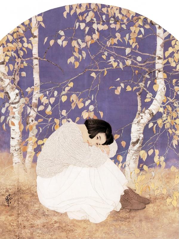 The "Ink Global" ink painting exhibition will be open to the public from August 4 to 8 at Halls 3B-E of the Hong Kong Convention and Exhibition Centre. Photo shows the ink painting "Autumn" by He Jiaying.