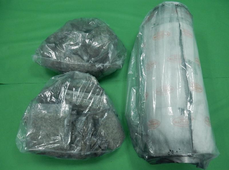 Hong Kong Customs seized about 10 kilograms of suspected cannabis buds with an estimated market value of about $2 million at Hong Kong International Airport on September 14.