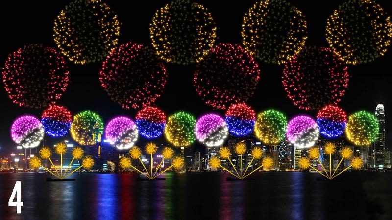 The National Day fireworks display will be held in Victoria Harbour at 9pm on October 1. The display will consist of eight scenes. Photo shows the fourth scene, "Journey".
