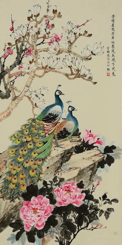 The exhibition "20 Years of Passion in Calligraphy, Painting and Photography" will be open from November 21 to 23 at the Exhibition Gallery of the Hong Kong Central Library in Causeway Bay. Photo shows a Chinese painting by Kwun Siu-king.