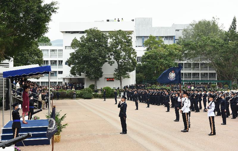 The Chief Executive, Mrs Carrie Lam, today (November 25) attends the passing-out parade held at the Hong Kong Police College.