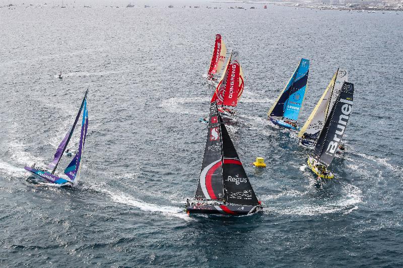 The Race Festival of the Volvo Ocean Race Hong Kong Stopover will be held from January 17 to 31 at Kai Tak Runway Park. Photo shows the race off Cape Town, South Africa.