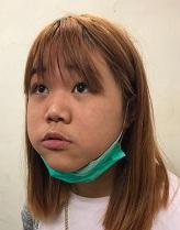 Lau Sum-yi is about 1.65 metres tall, 59 kilograms in weight and of fat build. She has a round face with yellow complexion and long straight black hair. She was last seen wearing a grey long-sleeved shirt, black trousers and black sports shoes.