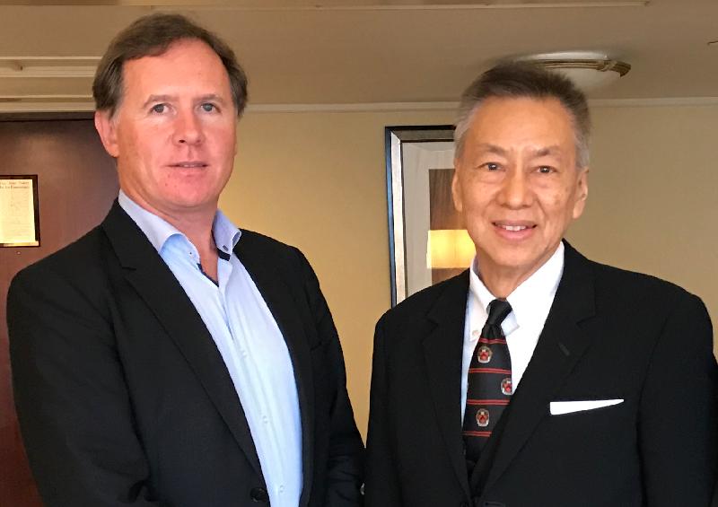 Aergo Capital, an international aircraft leasing company based in Ireland, today (January 23) opened its regional office in Hong Kong. Pictured are its Chief Executive Officer, Mr Fred Browne (left), and the Vice Chairman of Aergo Capital and Managing Director of Aergo Capital Asia Limited, Mr Dewey Yee.