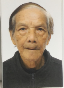 Loong Kwai-bun, aged 84, is about 1.6 metres tall, 49 kilograms in weight and of thin build. He has a long face with yellow complexion and short straight grey hair. He was last seen wearing a blue jacket, grey trousers, grey plastic shoes, dark-coloured knitted hat, carrying a black shoulder bag and a red umbrella.