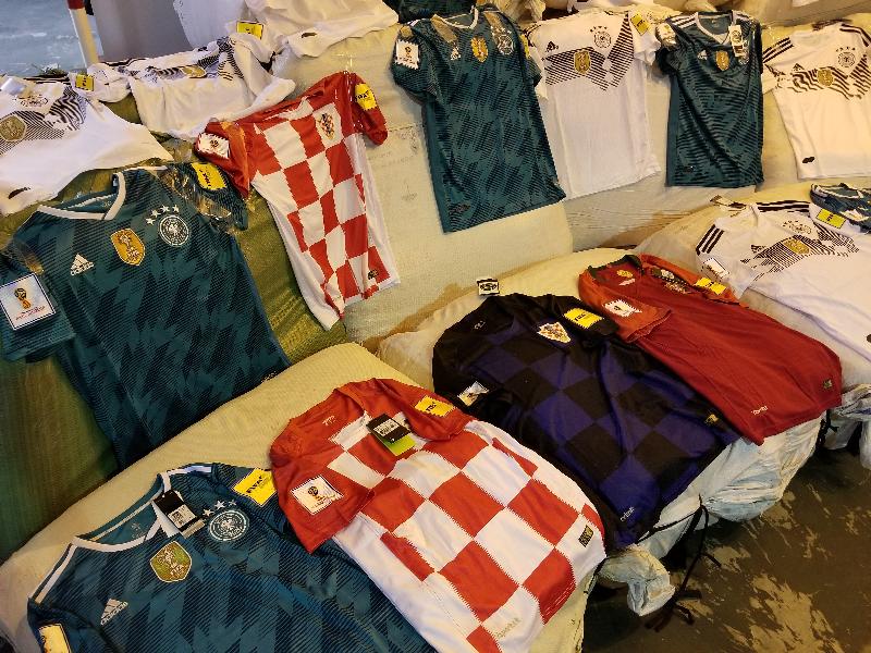 With the imminent arrival of the FIFA World Cup, Hong Kong Customs stepped up enforcement to combat counterfeit products and seized about 74 000 suspected counterfeit sportswear with an estimated market value of about $3.8 millions in the past three weeks.
