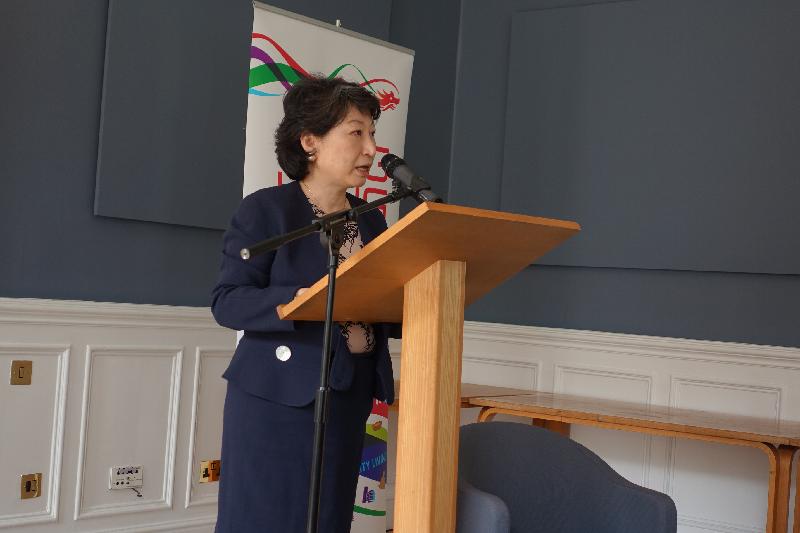 律政司司長鄭若驊資深大律師今日（倫敦時間六月十四日）在倫敦國王學院發表題為「香港在國際領域的機遇」的演說。