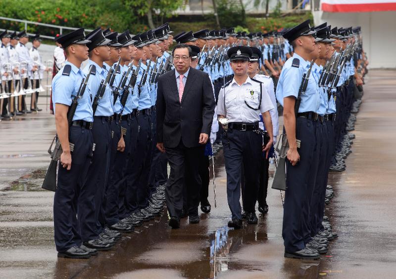 立法會主席梁君彥今日（六月二十三日）出席香港警察學院舉行的結業會操。
