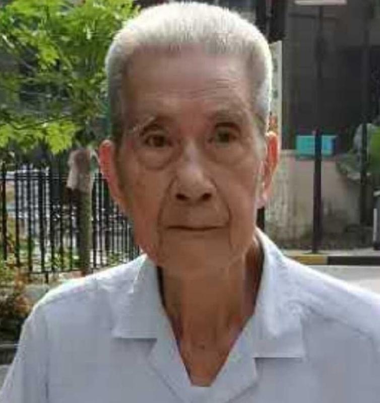 Chen Shu-yun, aged 82, is about 1.77 metres tall, 63 kilograms in weight and of medium build. He has a long face with yellow complexion, short straight grey and white hair. He was last seen wearing a grey long-sleeved checkered shirt, dark colour trousers, black shoes and carrying a crutch.