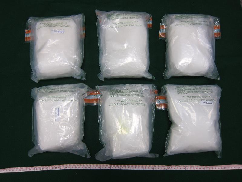 Hong Kong Customs conducted an anti-narcotics operation from July 18 to today (July 27) and seized a total of about 6.2 kilograms of suspected ketamine with an estimated market value of about $3 million at a mail processing centre of Hongkong Post in Tuen Mun.