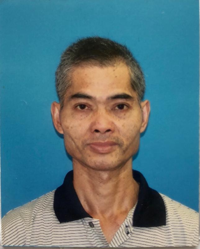Kok Wah, aged 74, is about 1.6 metres tall, 50 kilograms in weight and of thin build. He has a square face with yellow complexion and short grey hair. He was last seen wearing black shoes.
