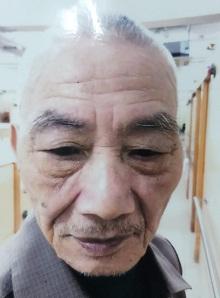Cheung Kang-por, aged 73, is about 1.6 metres tall, 50 kilograms in weight and of thin build. He has a long face with yellow complexion and short white hair. He was last seen wearing a dark coloured long-sleeved plaid shirt and dark coloured trousers.