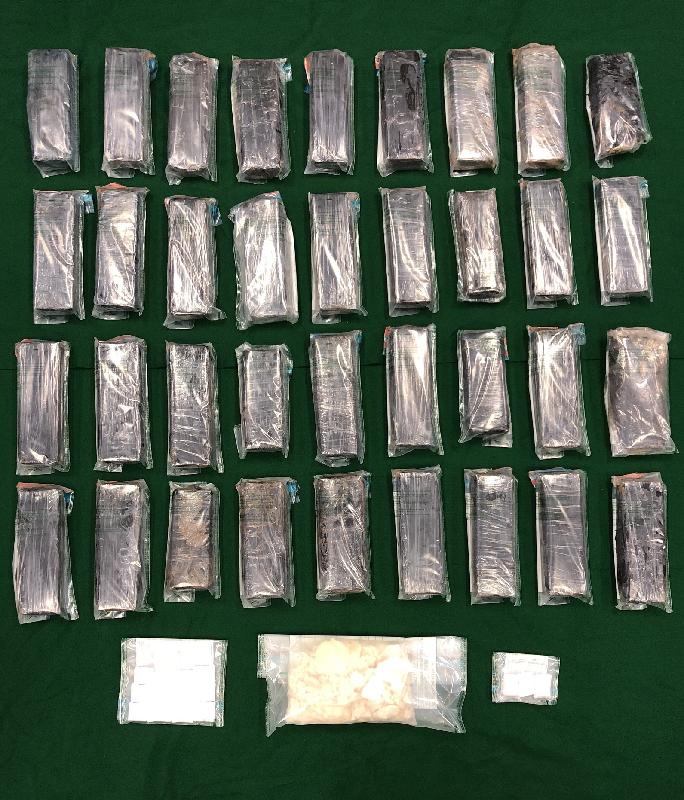 Hong Kong Customs seized about 26 kilograms of suspected cocaine and about 1 kilogram of suspected crack cocaine with an estimated market value of $30 million on August 27 at Kwai Chung Customhouse Cargo Examination Compound and Mong Kok.