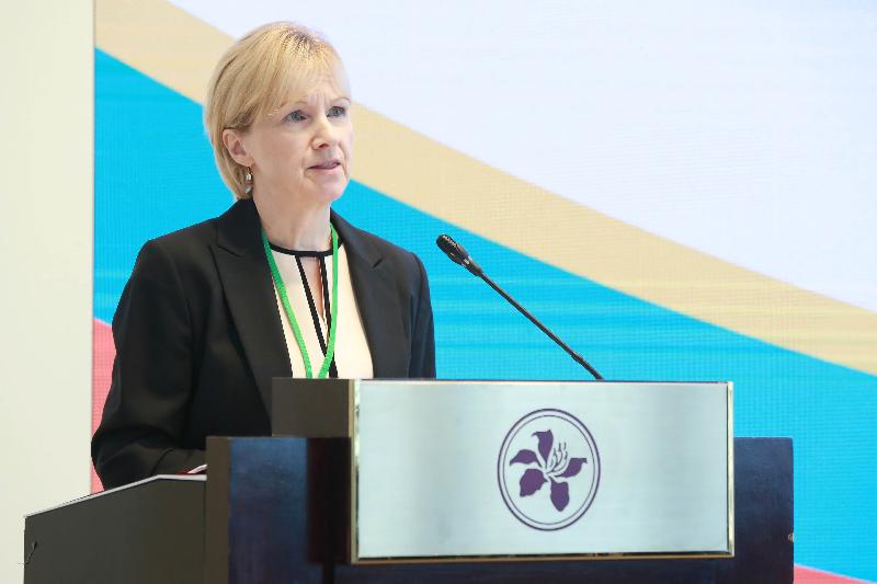 Member of the Board of Directors of the Dubai Financial Services Authority and former Superintendent of the Office of the Superintendent of Financial Institutions of Canada Ms Julie Dickson delivers her keynote speech at the second annual Conference for Independent Non-Executive Directors today (October 3).