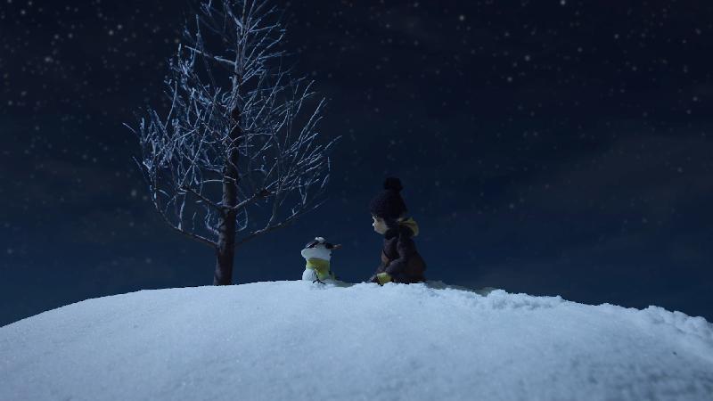 The Hong Kong Space Museum's new sky show, "Norman the Snowman - On a Night of Shooting Stars", will be launched tomorrow (November 1). Picture shows a film still of "Norman the Snowman - On a Night of Shooting Stars", in which Norman the snowman tells the boy that a meteor shower is going to happen the next night - and the boy cannot wait to see it for himself.