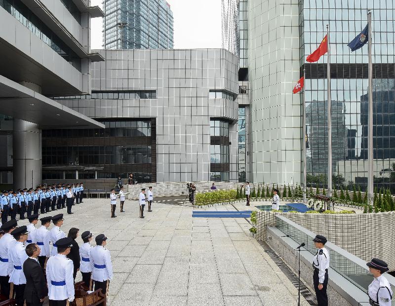 The Hong Kong Police Force holds a ceremony at the Police Headquarters this morning (November 2) to pay tribute to members of the Hong Kong Police Force and Hong Kong Auxiliary Police Force who have given their lives in the line of duty.