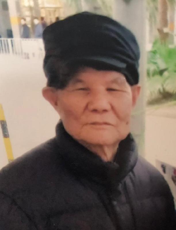 Lau Sun, aged 83,  is about 1.6 metres tall, 59 kilograms in weight and of medium build. He has a square face with yellow complexion and short grey hair. He was last seen wearing a dark blue coat, grey trousers, dark red sports shoes and carrying a beige bag.