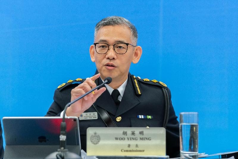 The Commissioner of Correctional Services, Mr Woo Ying-ming, today (February 14) hosted the annual press conference on the Correctional Services Department's work over the past year. 