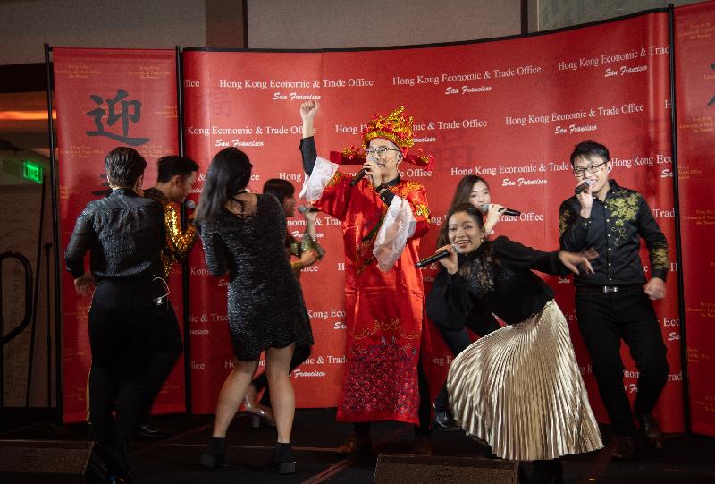 A Capella group from Hong Kong, Boonfaysau, performs at the spring reception in Dallas on February 12 (Dallas time).