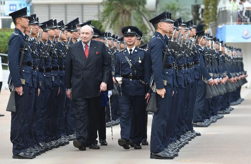 The Chairman of the Independent Police Complaints Council, Dr Anthony Francis Neoh, today (February 16) attends the passing-out parade held at the Hong Kong Police College.