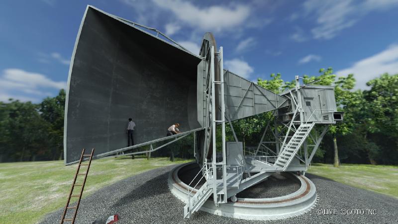 The Hong Kong Space Museum's new sky show, "HORIZON: Beyond the Edge of the Visible Universe", will be launched tomorrow (May 1). Audiences can follow the footsteps of various important astronomers from different generations over 100 years to reveal the mysteries of the universe. The "noise" received by the antenna of astronomers Arno Penzias and Robert Wilson was in fact evidence supporting that the universe began in an extremely hot and violent explosion, called the Big Bang. The “noise” was cosmic microwave background radiation.