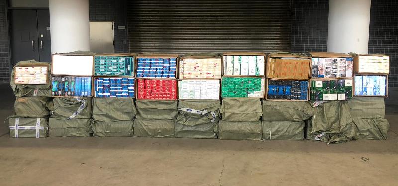 Hong Kong Customs yesterday (June 4) seized about 500 000 suspected illicit cigarettes with an estimated market value of about $1.3 million and a duty potential of about $900,000 on board an incoming truck at Shenzhen Bay Control Point.