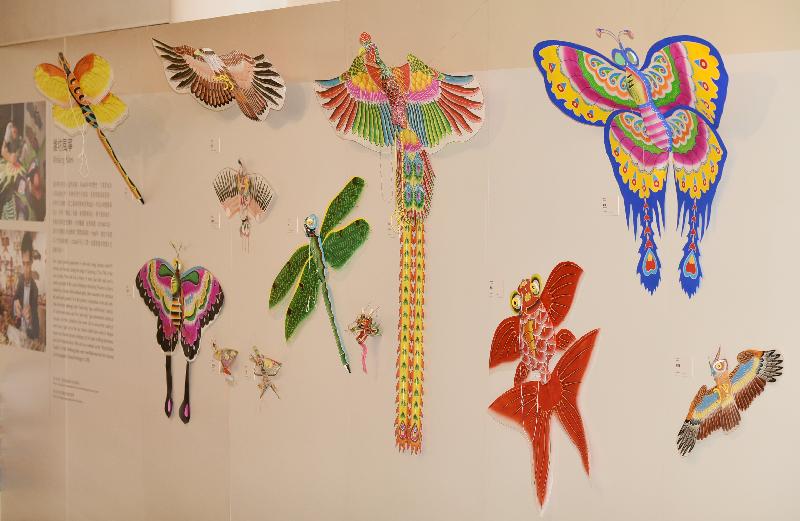 "Genesis and Spirit - Enchanting Shandong‧An Exhibition on the Intangible Cultural Heritage of Shandong" had its opening ceremony today (June 12) at the Hong Kong Central Library. Photo shows Weifang kites, which are on display at the exhibition.