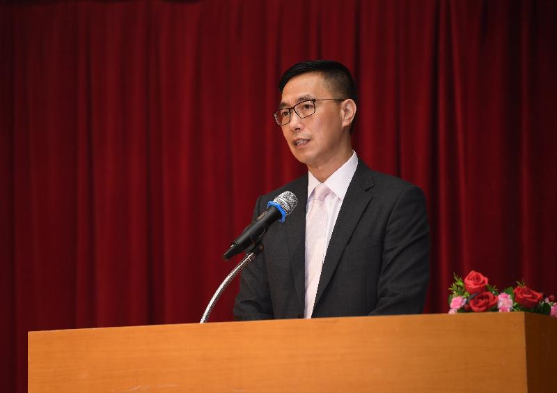 教育局局长杨润雄今日（七月十日）在香港道教联合会青松中学致辞，勉励应届香港中学文凭考试考生。