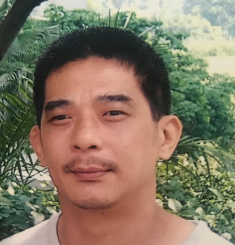 Ng Yau-fung, aged 53, is about 1.5 metres tall, 72 kilograms in weight and of medium build. He has a square face with yellow complexion and short black hair. He was last seen wearing a light colored T-shirt, dark colored shorts and dark-colored shoes.