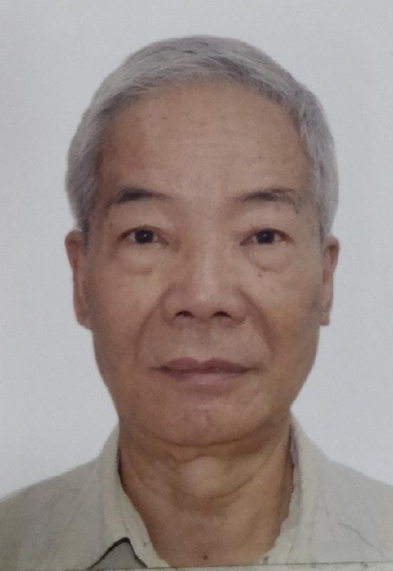 Yan Hon-ming, aged 71, is about 1.6 metres tall, 64 kilograms in weight and of medium build. He has a long face with yellow complexion and short white hair. He was last seen wearing an apricot long-sleeved shirt, apricot long trousers and carrying a hiking stick and brown backpack.