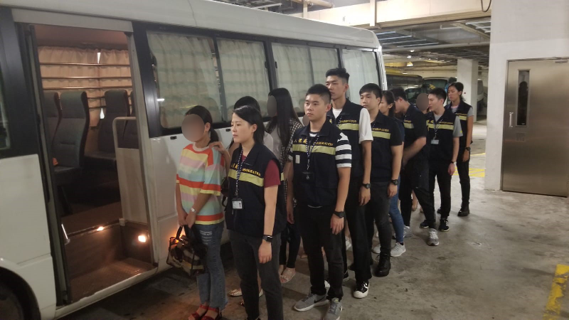 The Immigration Department mounted a territory-wide anti-illegal worker operation codenamed "Fastrack" on September 16 and 17. Photo shows illegal workers arrested during operation. 